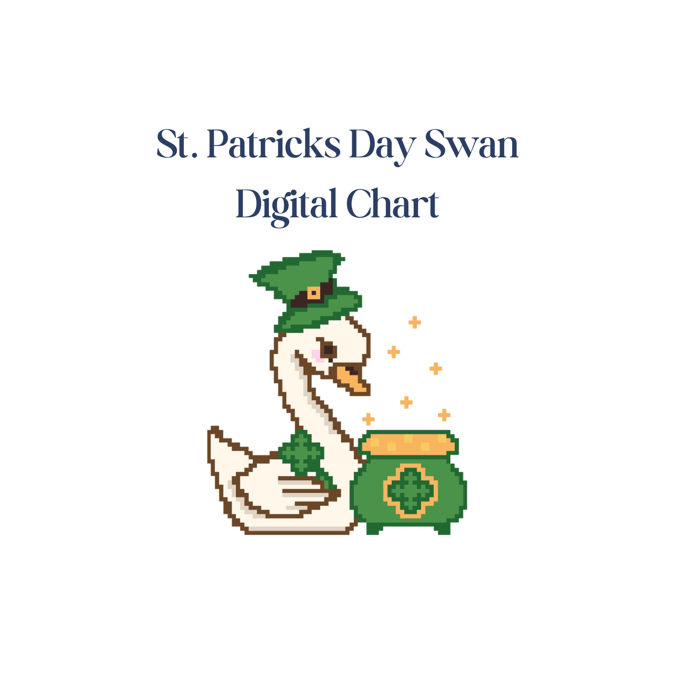 St. Patrick's Day Swan - Digital Chart