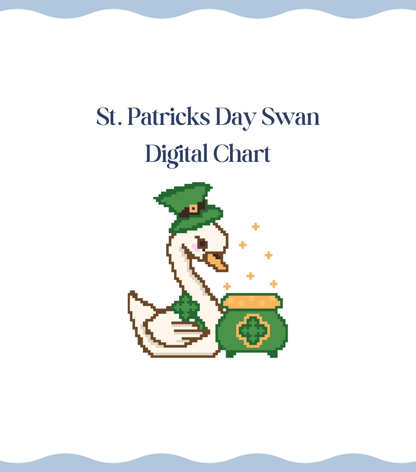 St. Patrick's Day Swan - Digital Chart