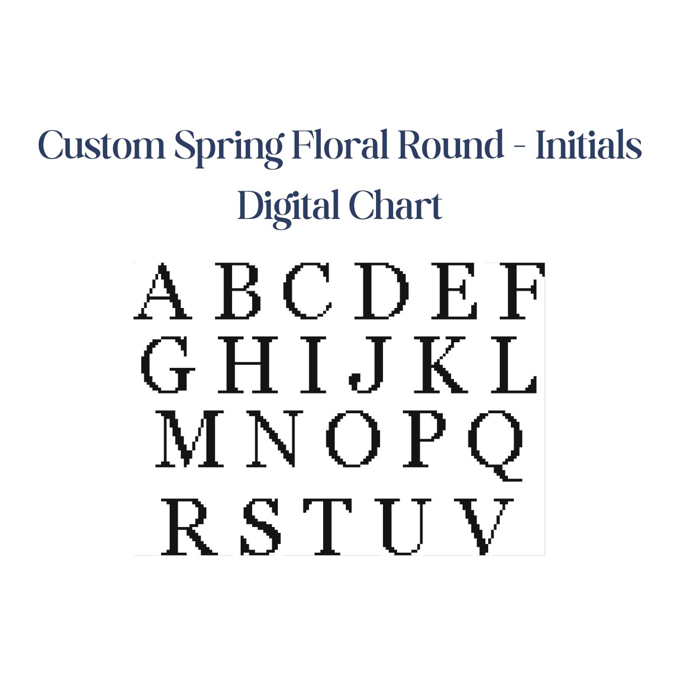 Custom Spring Floral Round - Digital Chart